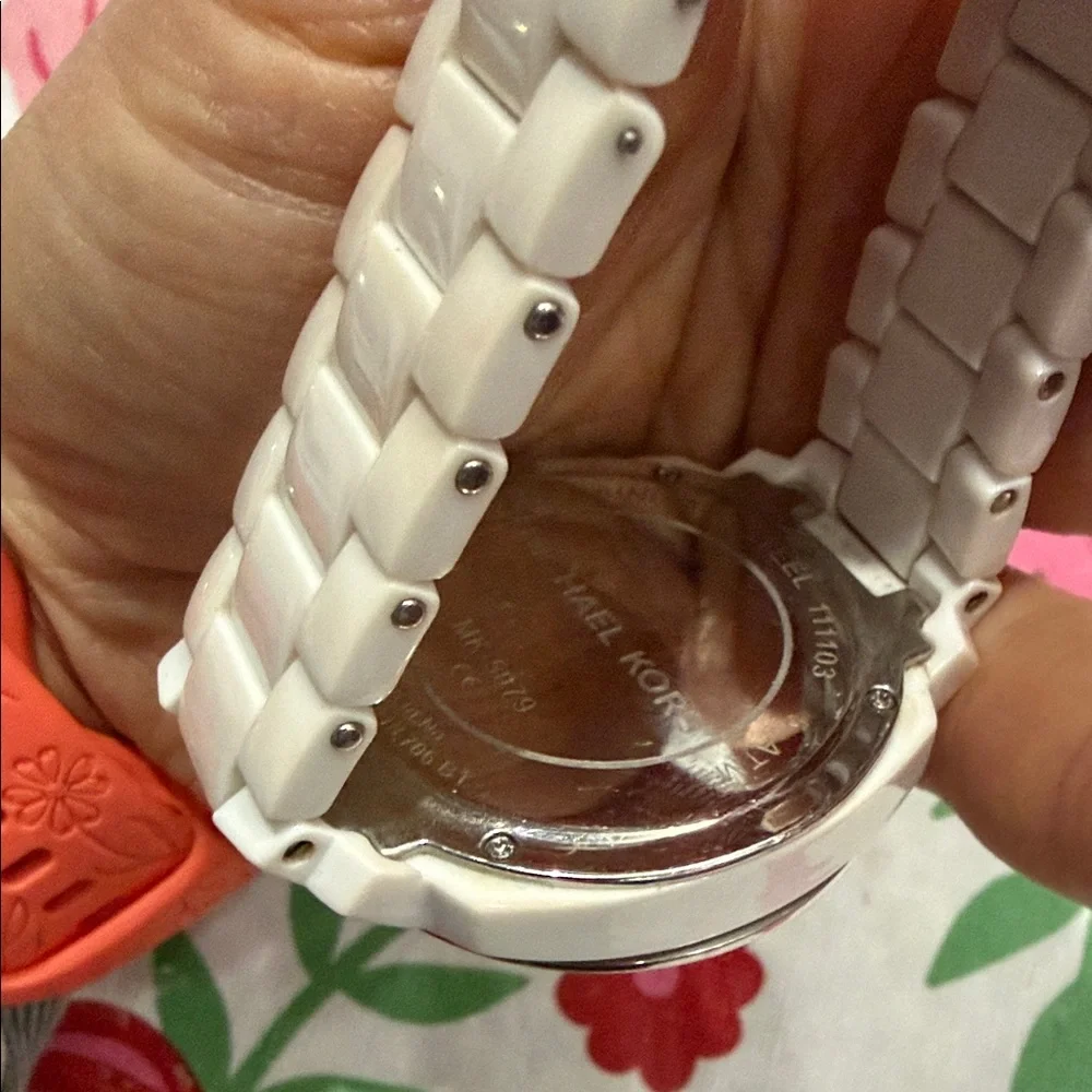 Michael Kors white Watch with Crystal Bezel